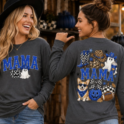 Mama Halloween Comfort Colors Long Sleeve Tee