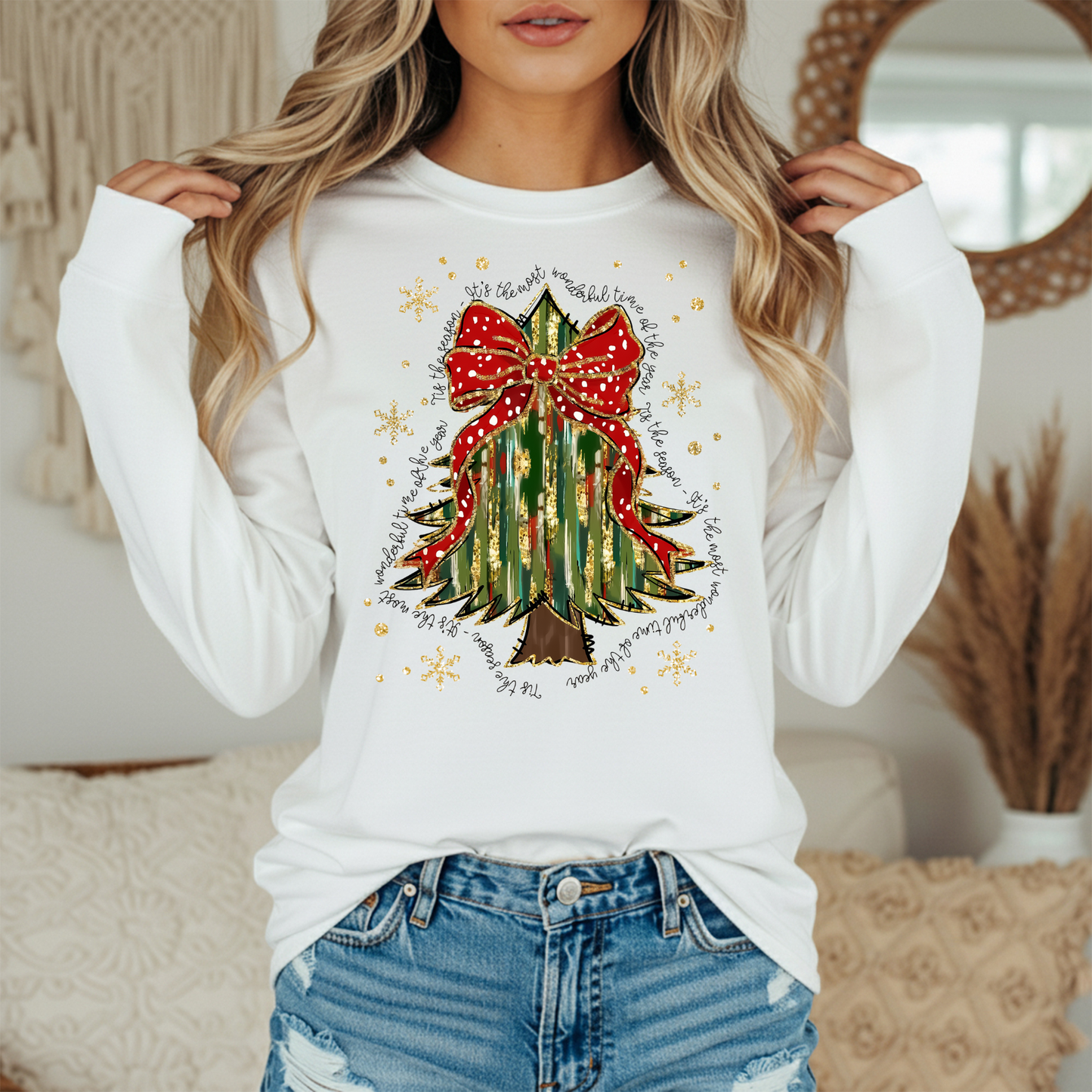 Most Wonderful Time of the Year Shirt | Comfort Colors Long Sleeve | Christmas Tree Graphic Tee