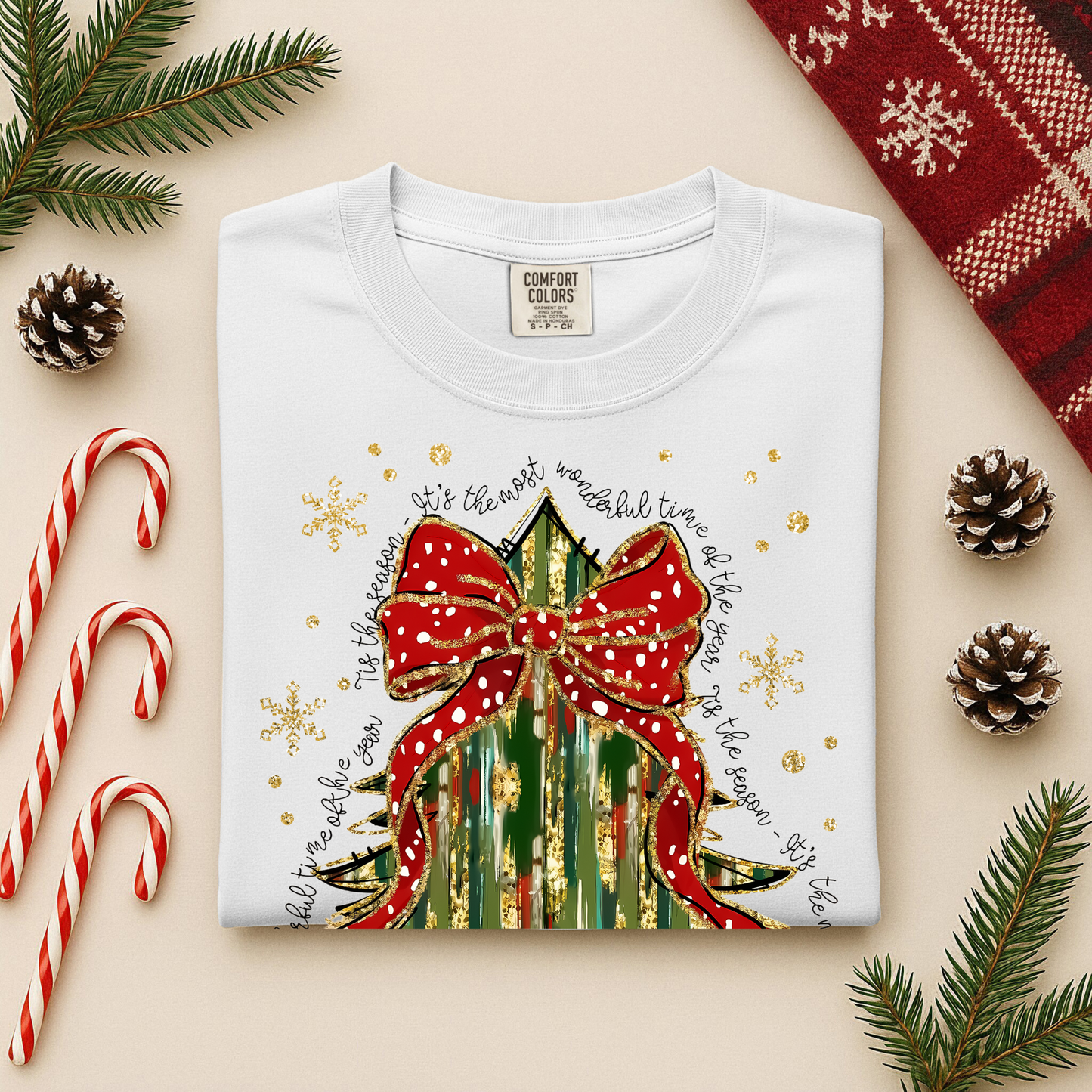 Most Wonderful Time of the Year Shirt | Comfort Colors Long Sleeve | Christmas Tree Graphic Tee