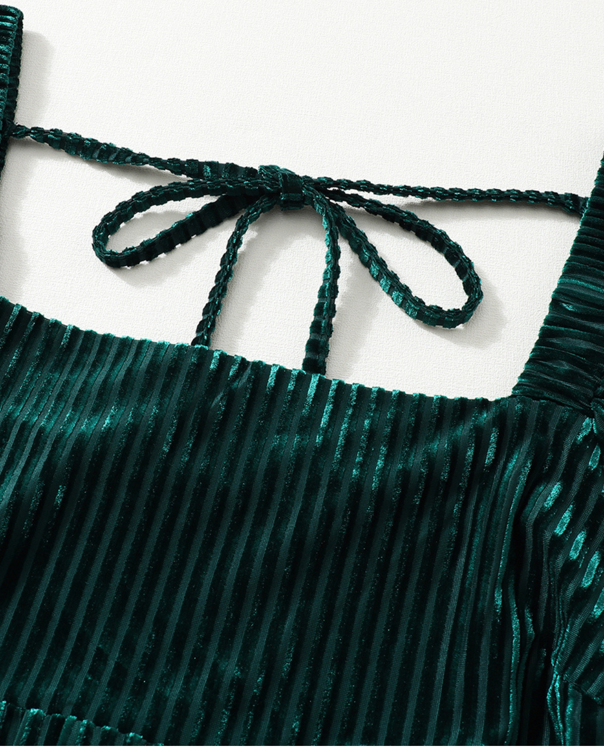 Emerald Elegance Velvet Mini Dress