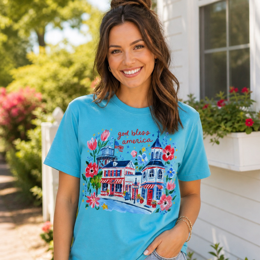 God Bless America Graphic Tee Twice the Charm Boutique