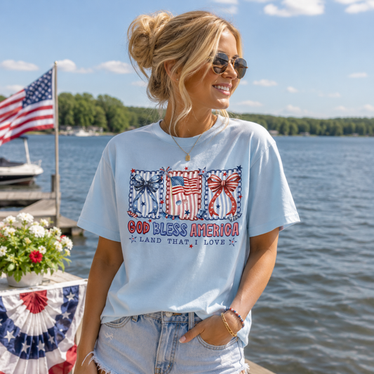 God Bless America Graphic Tee Twice the Charm Boutique