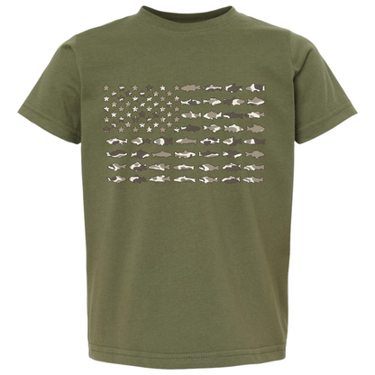Fish Flag Graphic Kids Tee Twice the Charm Boutique