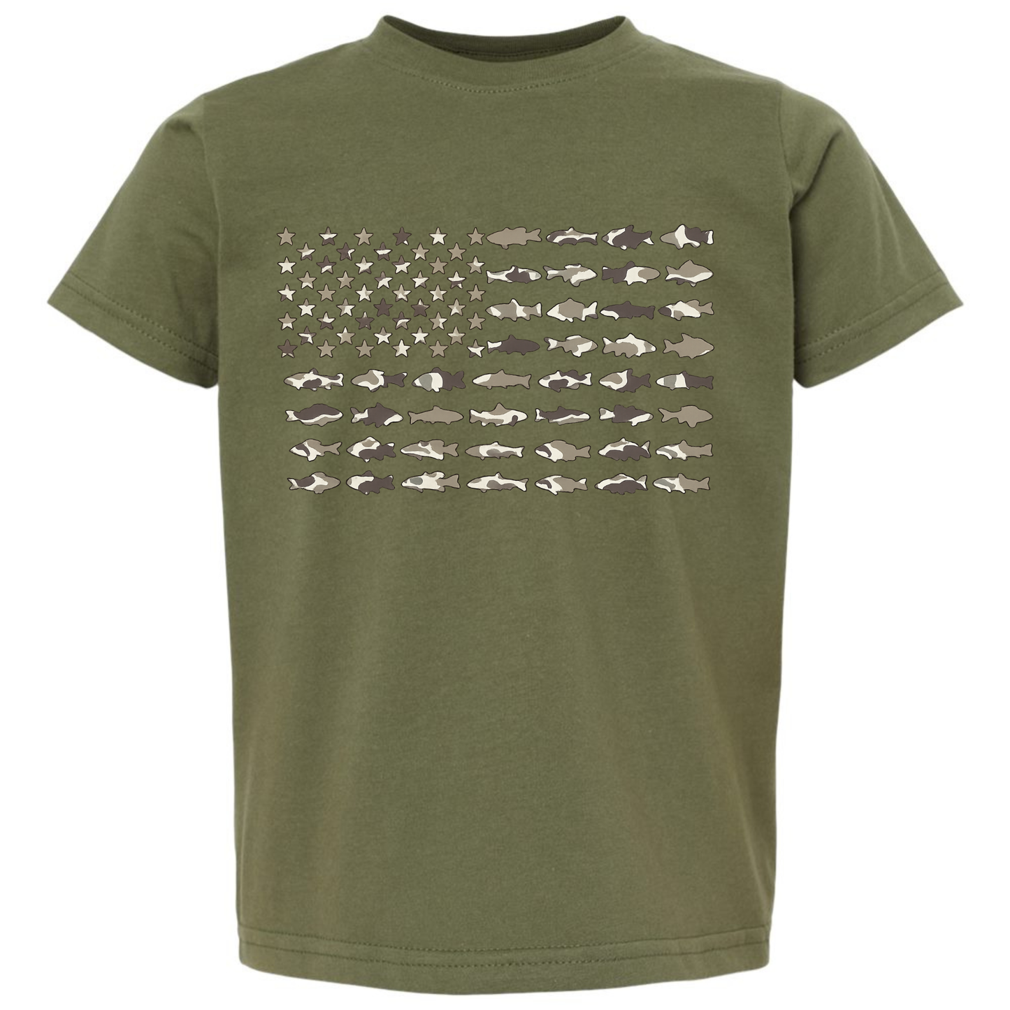 Fish Flag Graphic Kids Tee Twice the Charm Boutique