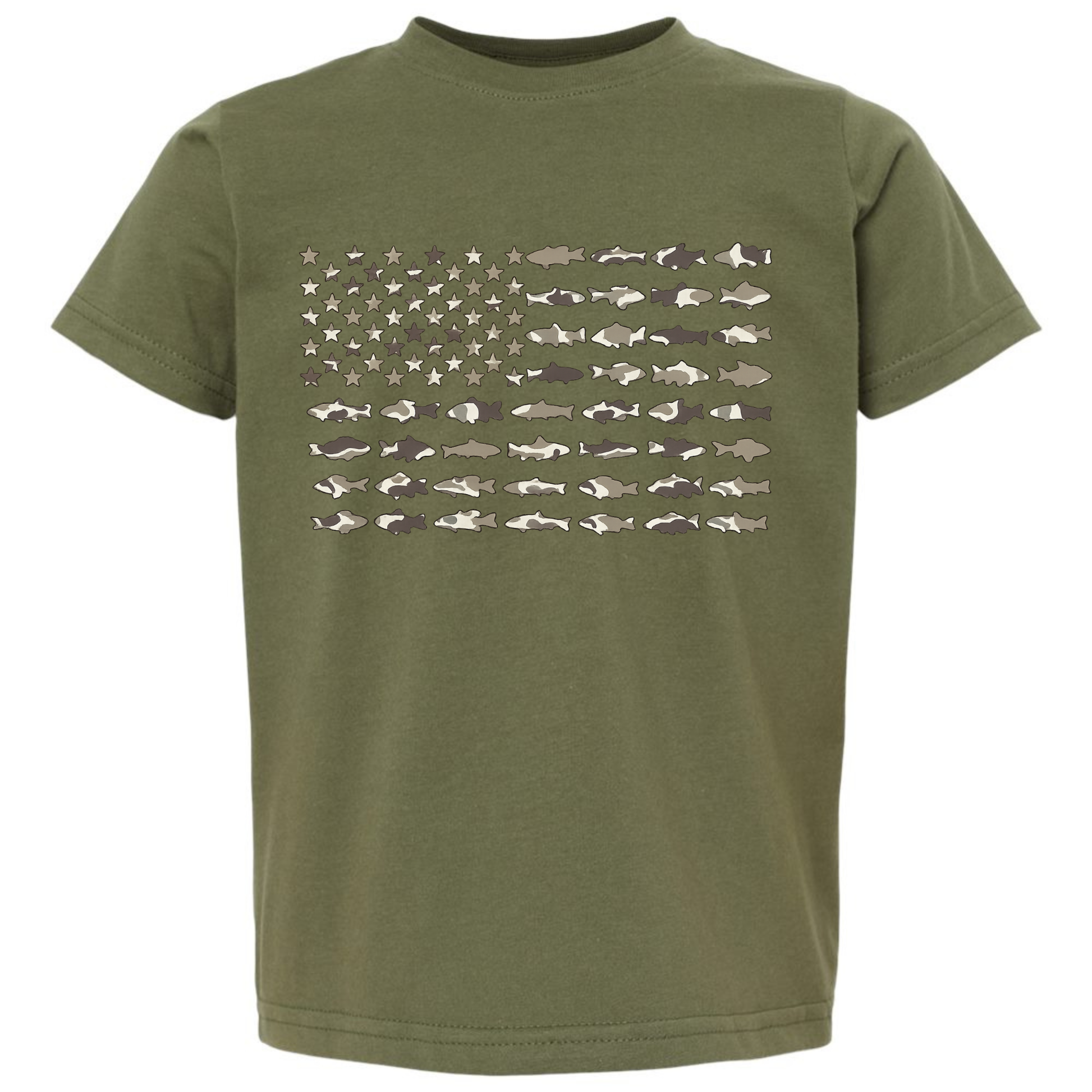 Fish Flag Graphic Kids Tee Twice the Charm Boutique
