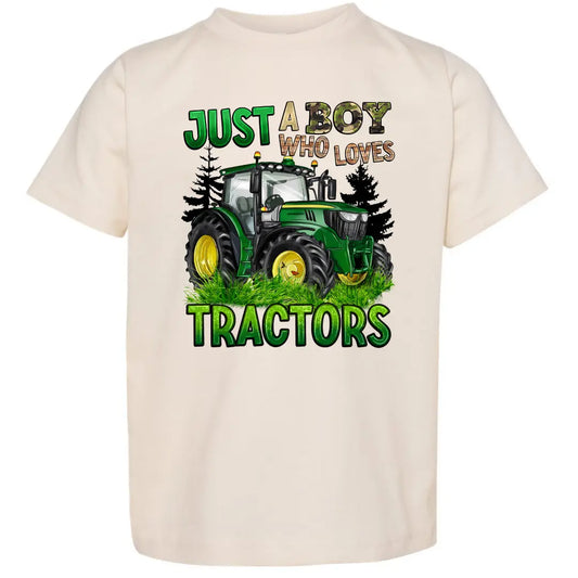 Just a Boy Who Loves Tractors Tee My Store