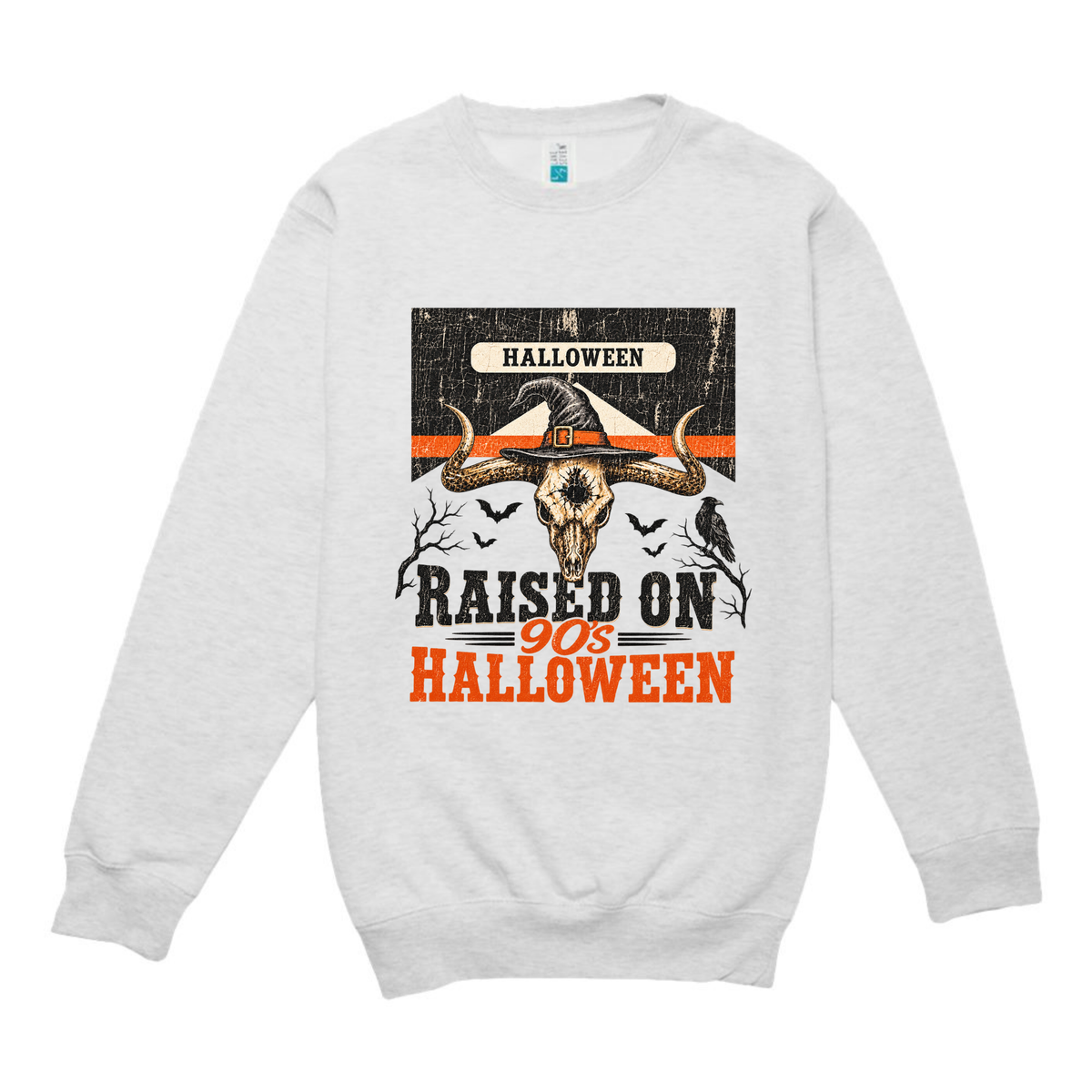 Raised on 90s Halloween Lane Seven Sweatshirt