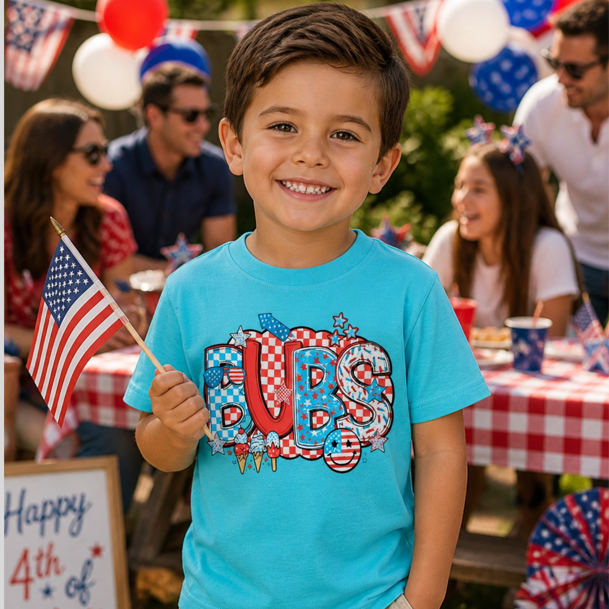 Patriotic BUBS Kids Shirt Twice the Charm Boutique