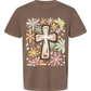 Floral Cross Graphic Tee | Comfort Colors Espresso Christian Shirt Twice the Charm Boutique