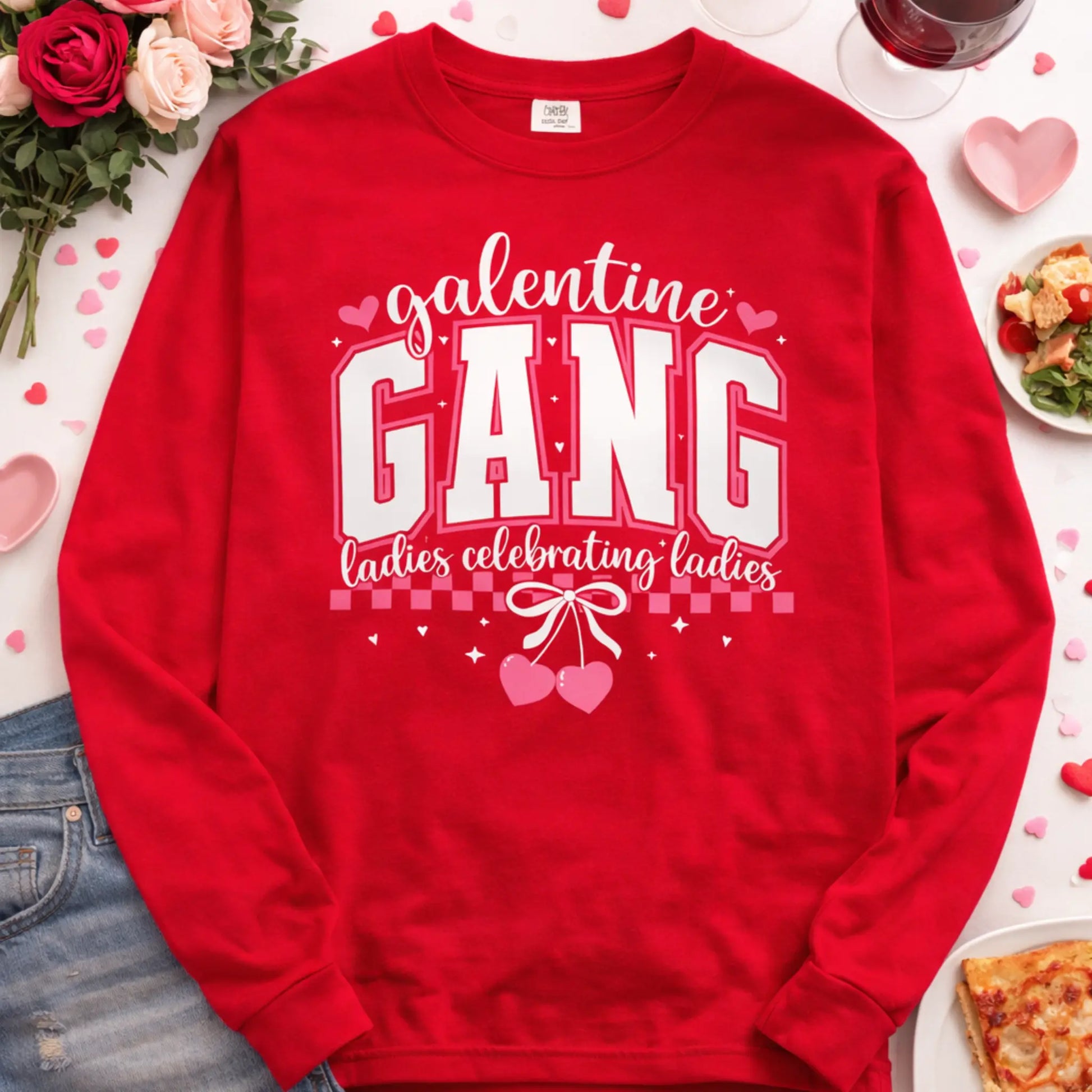 Galentine Gang Graphic Tee – Ladies Celebrating Ladies Valentine Shirt Twice the Charm Boutique