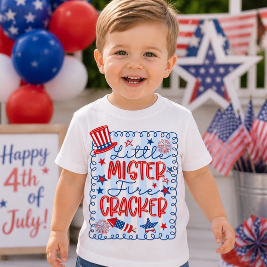 Little Mister Firecracker Kids Shirt Twice the Charm Boutique