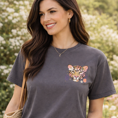 Praying Mama Raising Warriors Leopard Graphic Tee | Comfort Colors Pepper Mom Shirt Twice the Charm Boutique