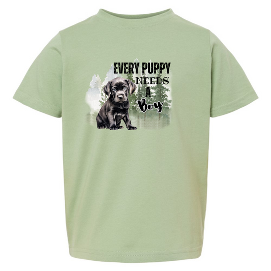 Every Puppy Needs a Boy Kids Tee