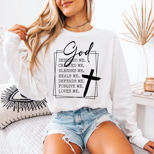God Designed Me Christian Affirmation Tee Twice the Charm Boutique