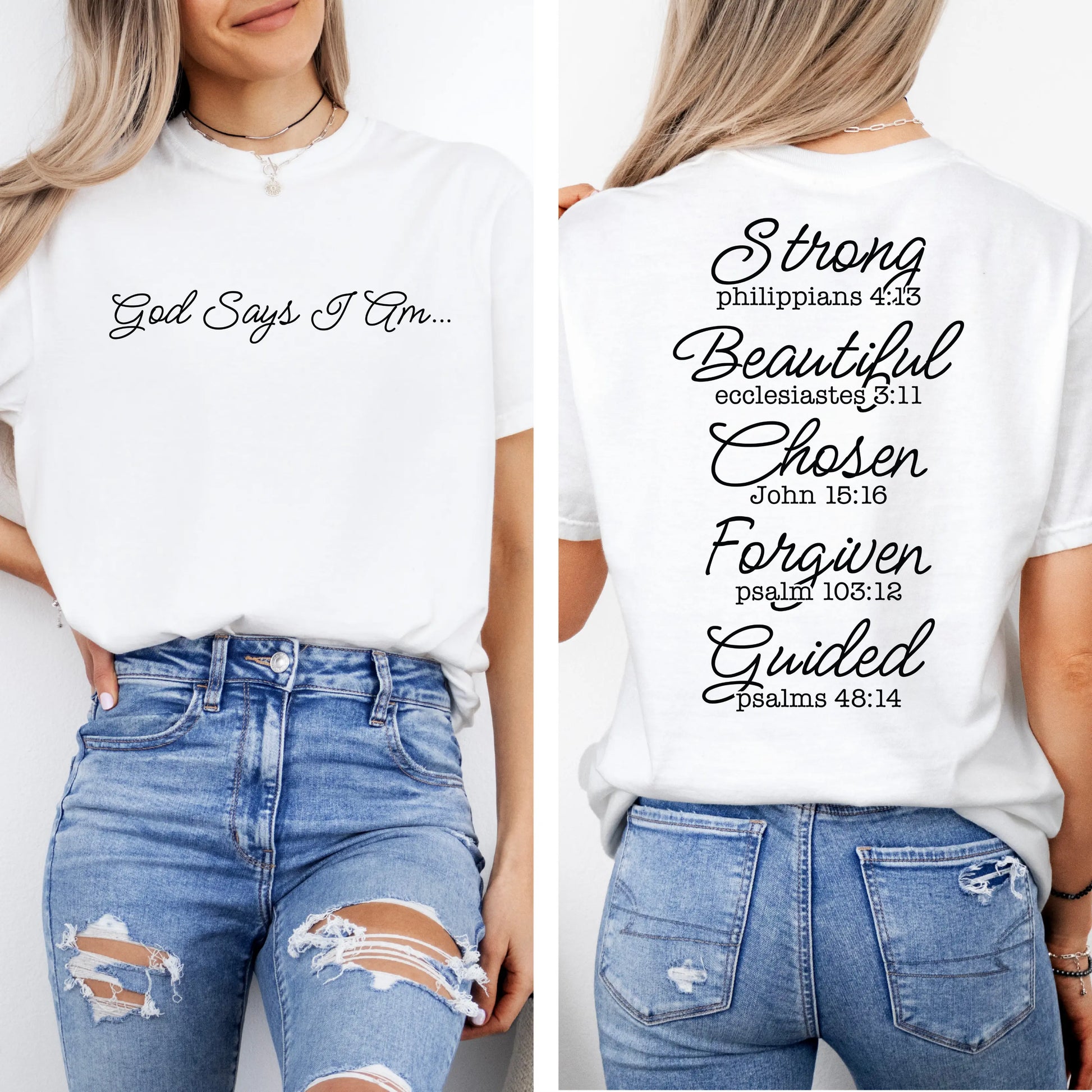 God Says I Am Christian Identity Tee Twice the Charm Boutique