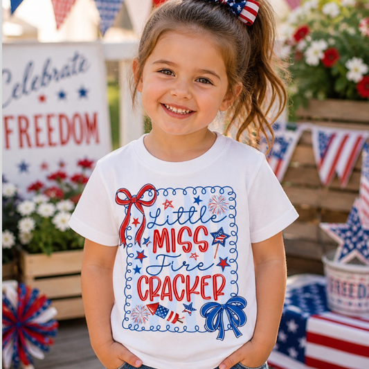 Little Miss Firecracker Kids Shirt Twice the Charm Boutique
