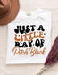 Just a Little Ray of Pitch Black Graphic Tee – Funny Spooky Season Shirt