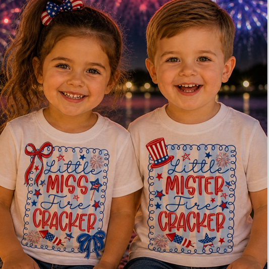 Little Miss Firecracker Kids Shirt Twice the Charm Boutique