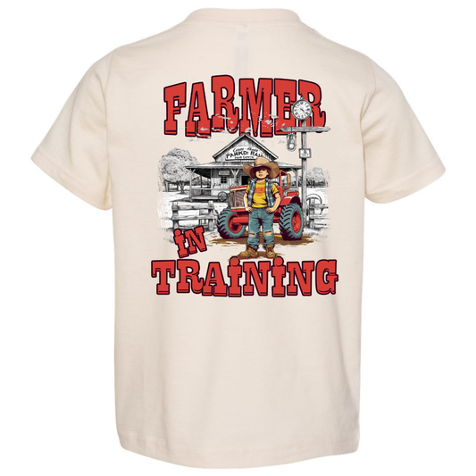 Farmer in Training – Kids Tractor Tee (Back Design)