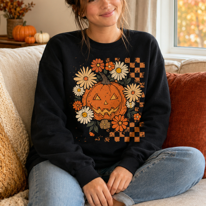 Pumpkin Daisy Halloween Lane Seven Sweatshirt