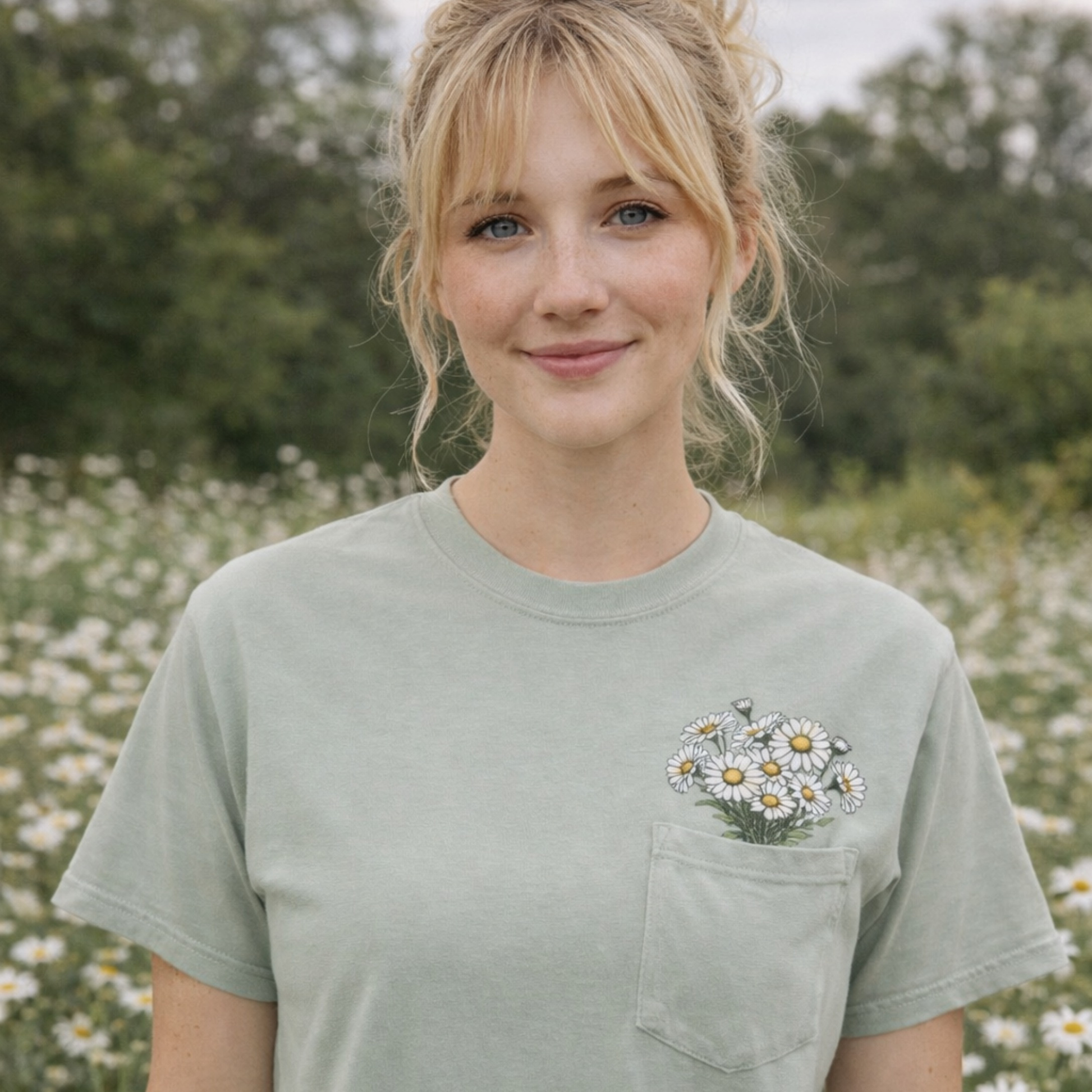 Happiness Blooms From Within Daisy Graphic Tee | Comfort Colors Bay Floral Shirt Twice the Charm Boutique