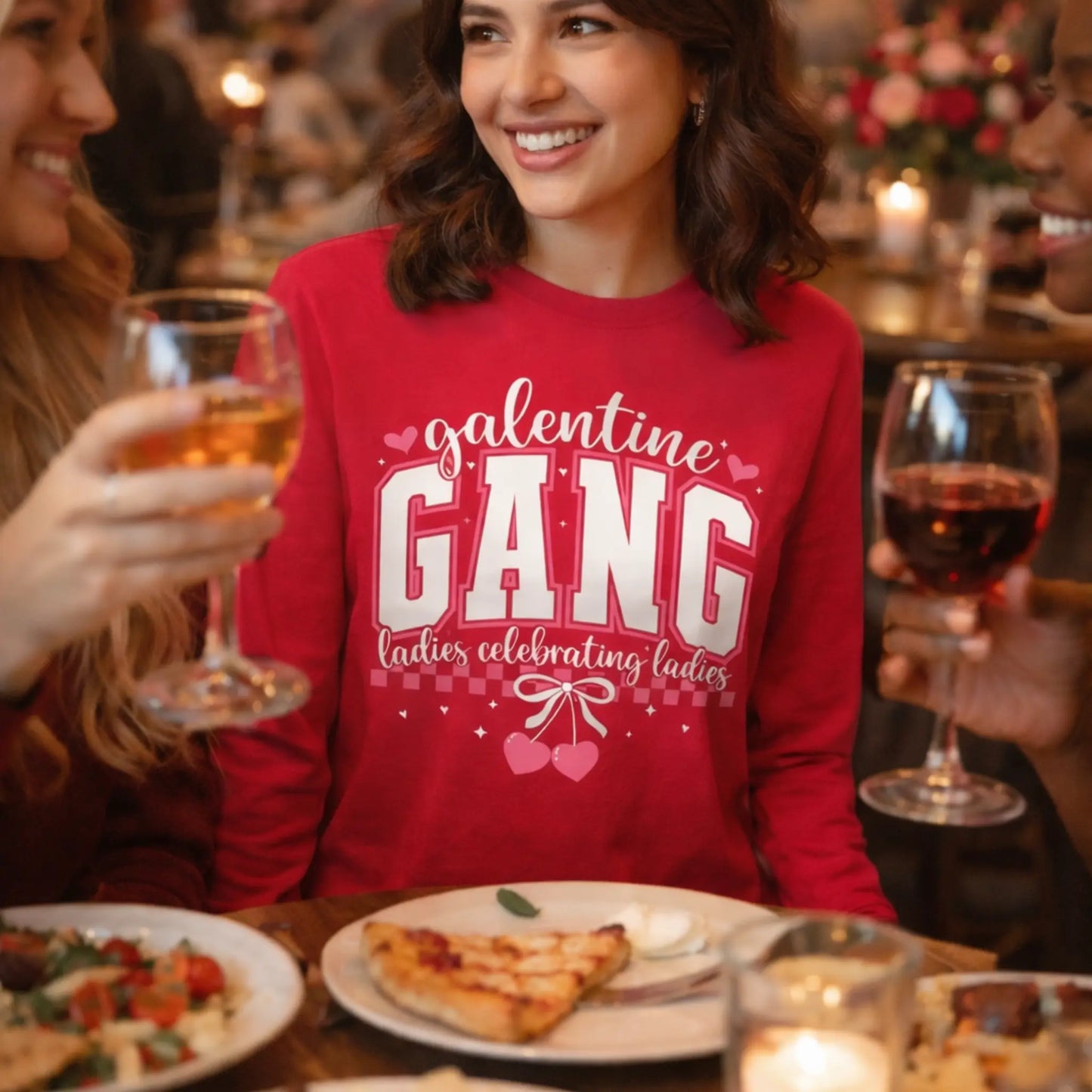 Galentine Gang Graphic Tee – Ladies Celebrating Ladies Valentine Shirt Twice the Charm Boutique