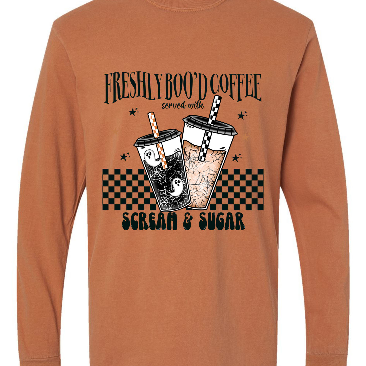 Freshly Brewed Coffee Comfort Colors Long Sleeve Tee