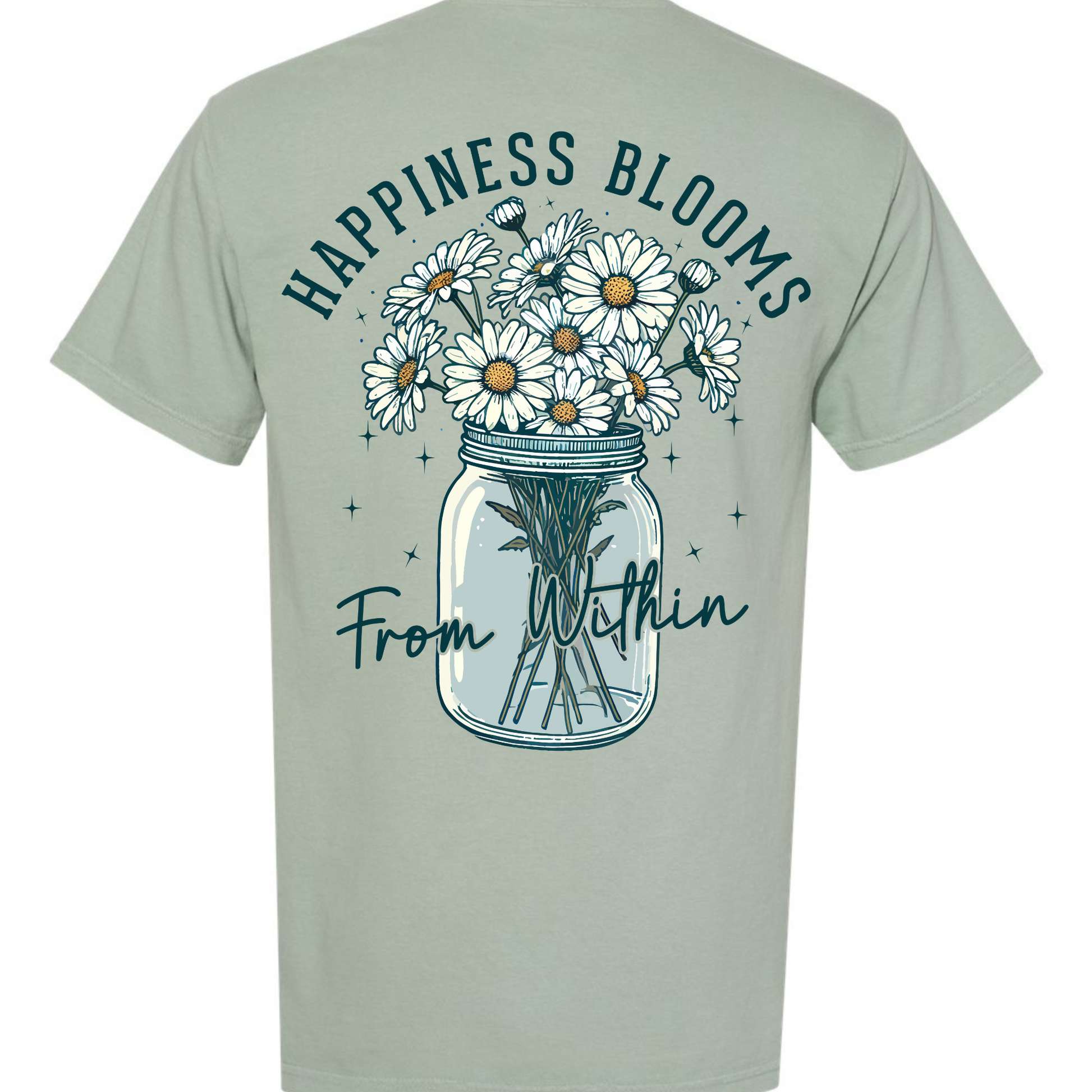 Happiness Blooms From Within Daisy Graphic Tee | Comfort Colors Bay Floral Shirt Twice the Charm Boutique