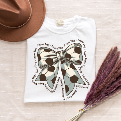 Game Day Soccer Bow Tee - Soccer Mom Shirt