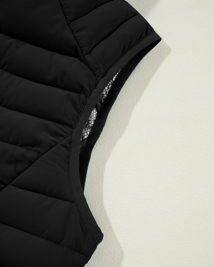 Cozy Everyday Quilted Puffer Vest – Black