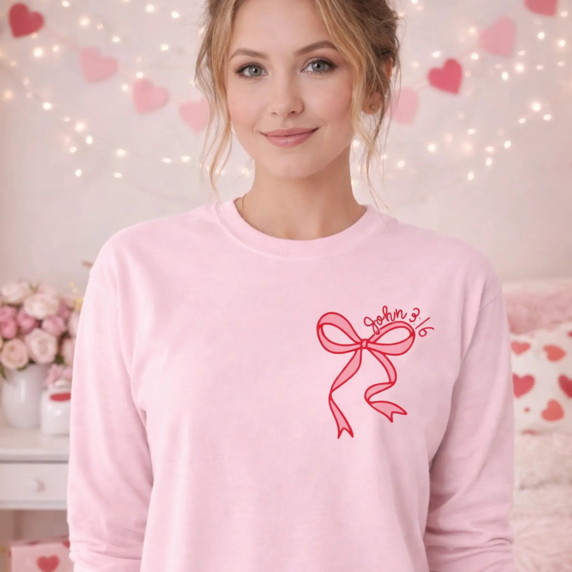 You Are So Loved John 3:16 Long Sleeve Shirt – Faith Valentine Graphic Tee Twice the Charm Boutique