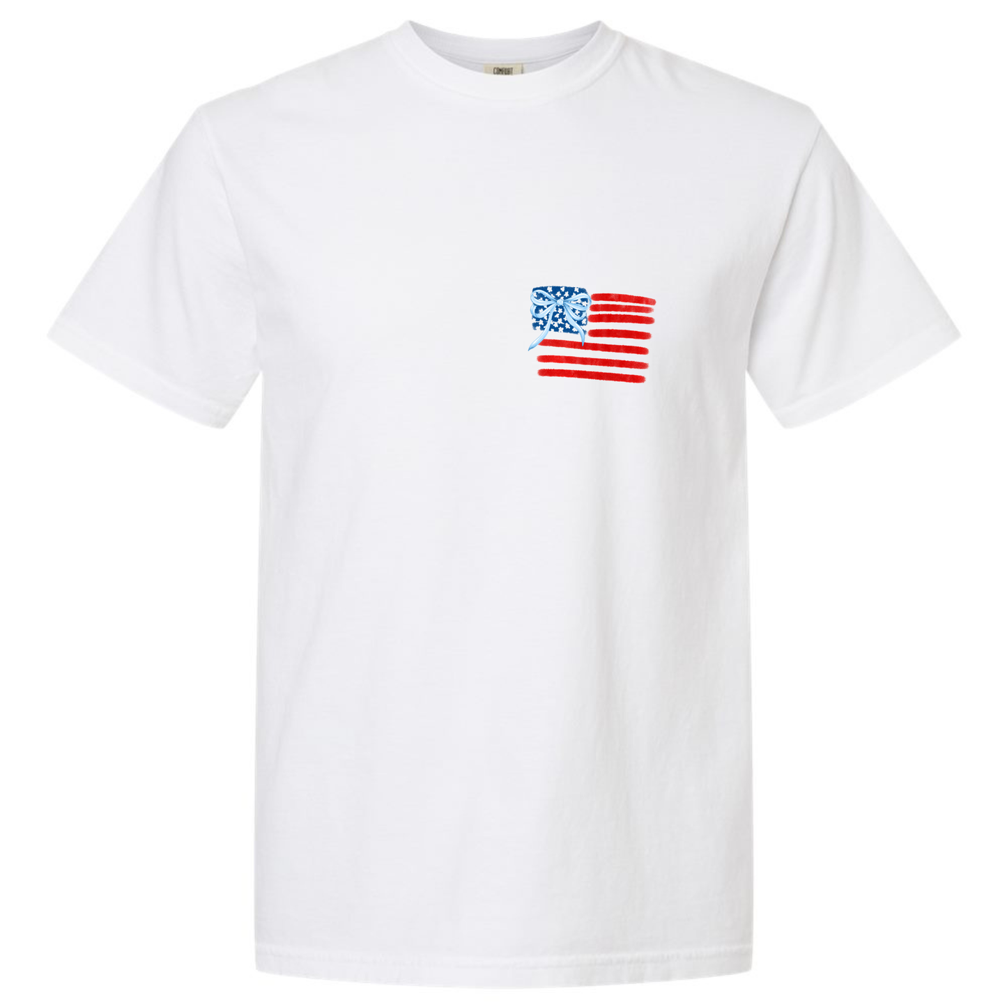 Let Freedom Ring Bow Patriotic Graphic Tee Twice the Charm Boutique