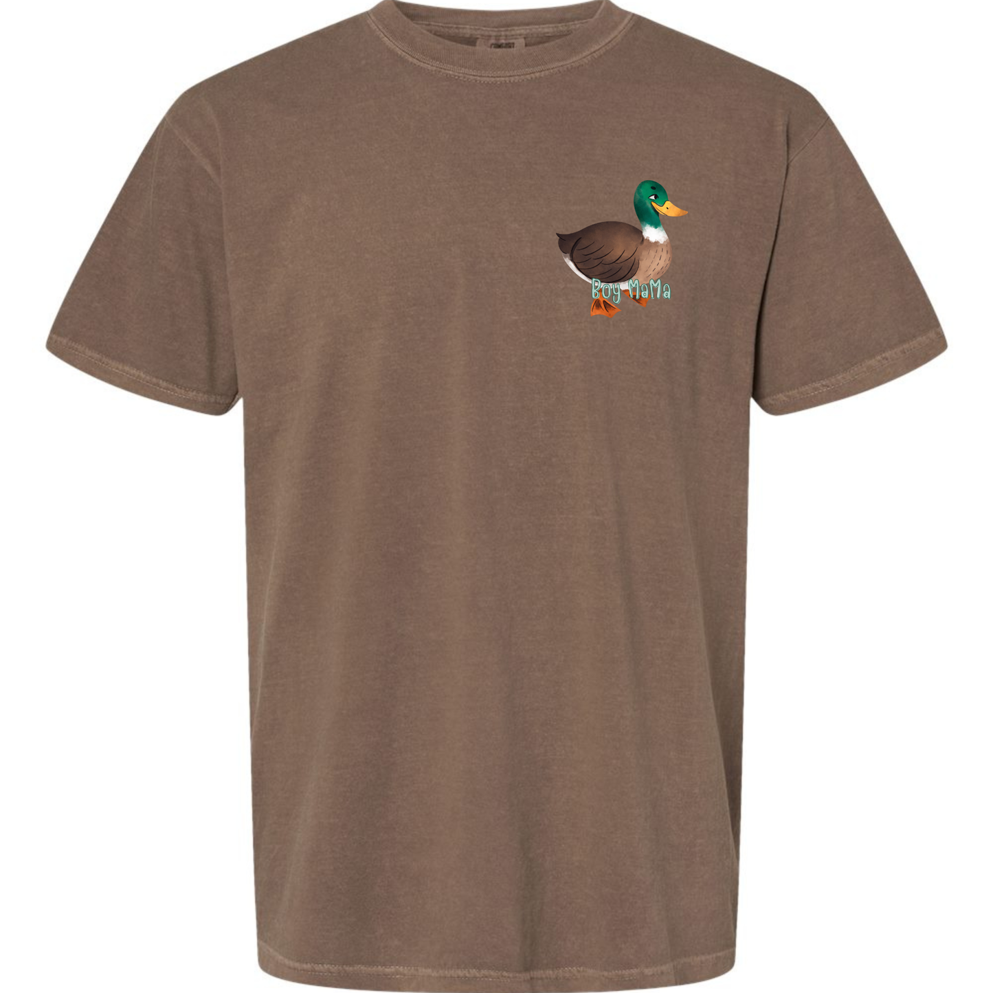 Boy Mama Duck Graphic Tee | Comfort Colors Espresso Mom Shirt Twice the Charm Boutique