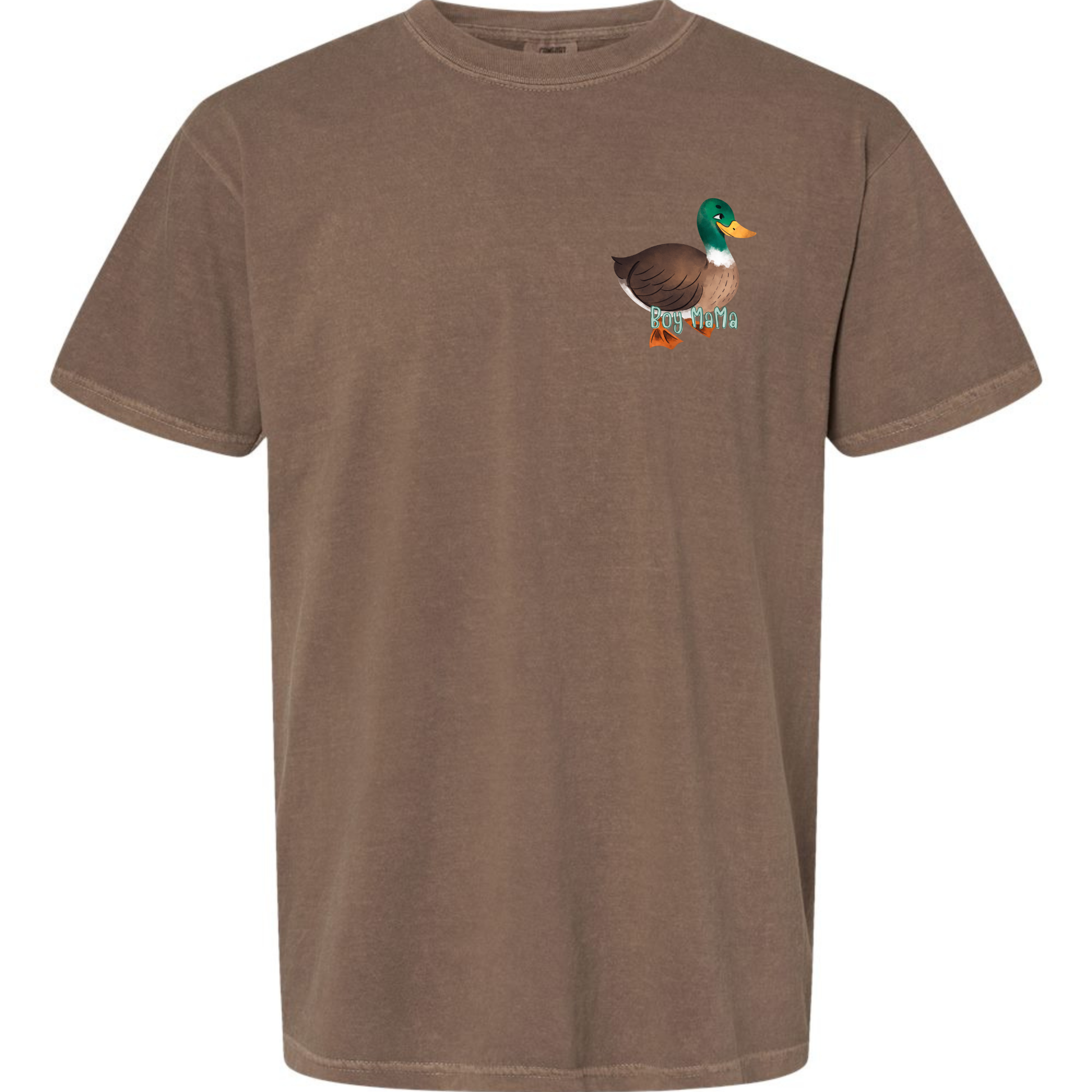 Boy Mama Duck Graphic Tee | Comfort Colors Espresso Mom Shirt Twice the Charm Boutique