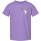 Mama Raised Me to Take No Bull Kids Tee – Western Floral Skull Toddler Shirt (Back Design)