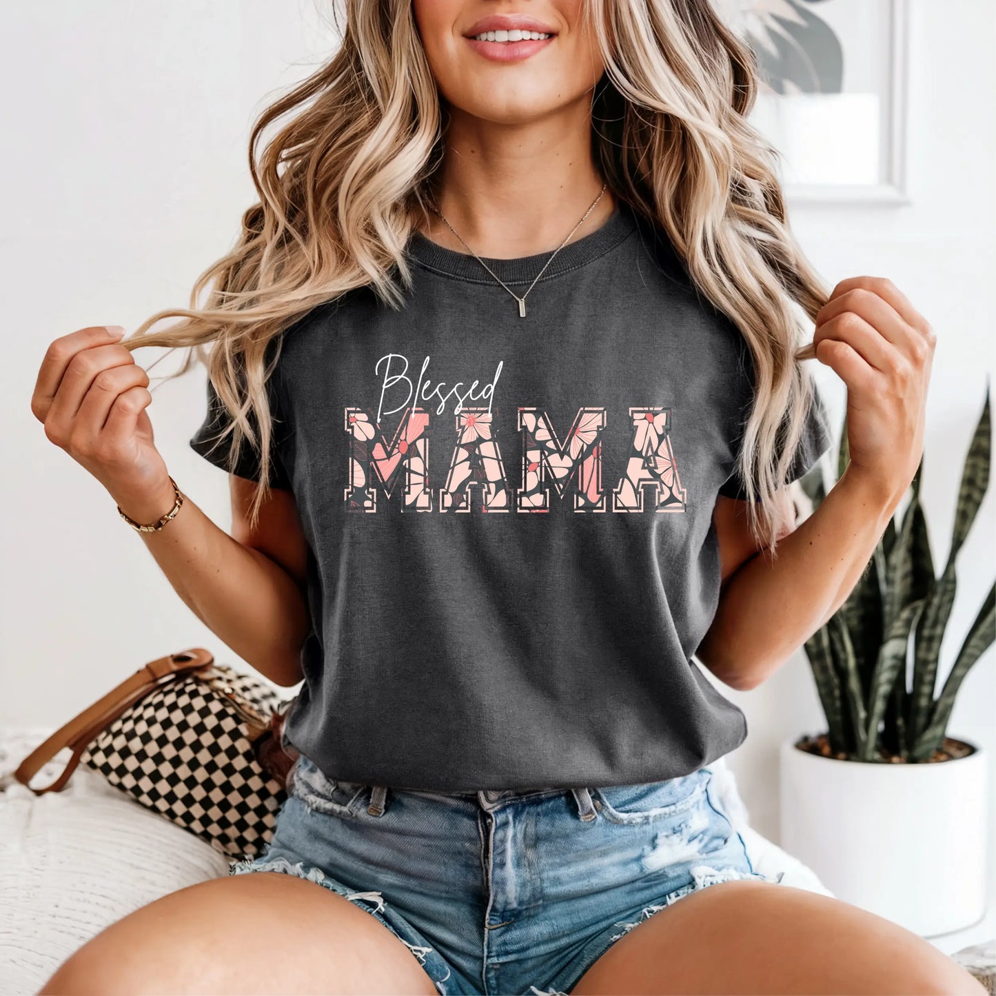 Blessed Mama Floral Tee My Store