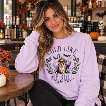 Cold Like My Soul Coffee Club Comfort Colors Long Sleeve Tee