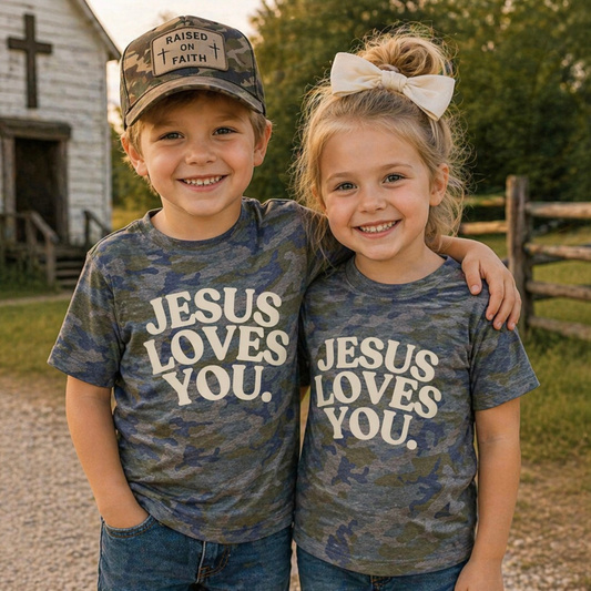 Jesus Loves You Kids Shirt – Christian Toddler Tee Twice the Charm Boutique