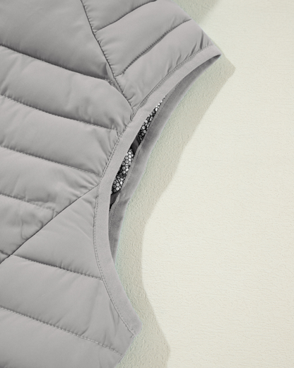 Cozy Everyday Quilted Puffer Vest – Silver