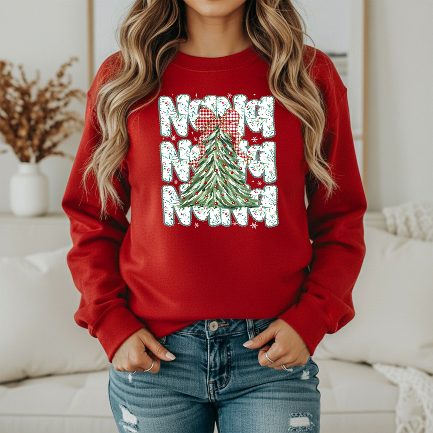 Christmas Nana Gildan Sweatshirt – Festive Grandmother Holiday Crewneck