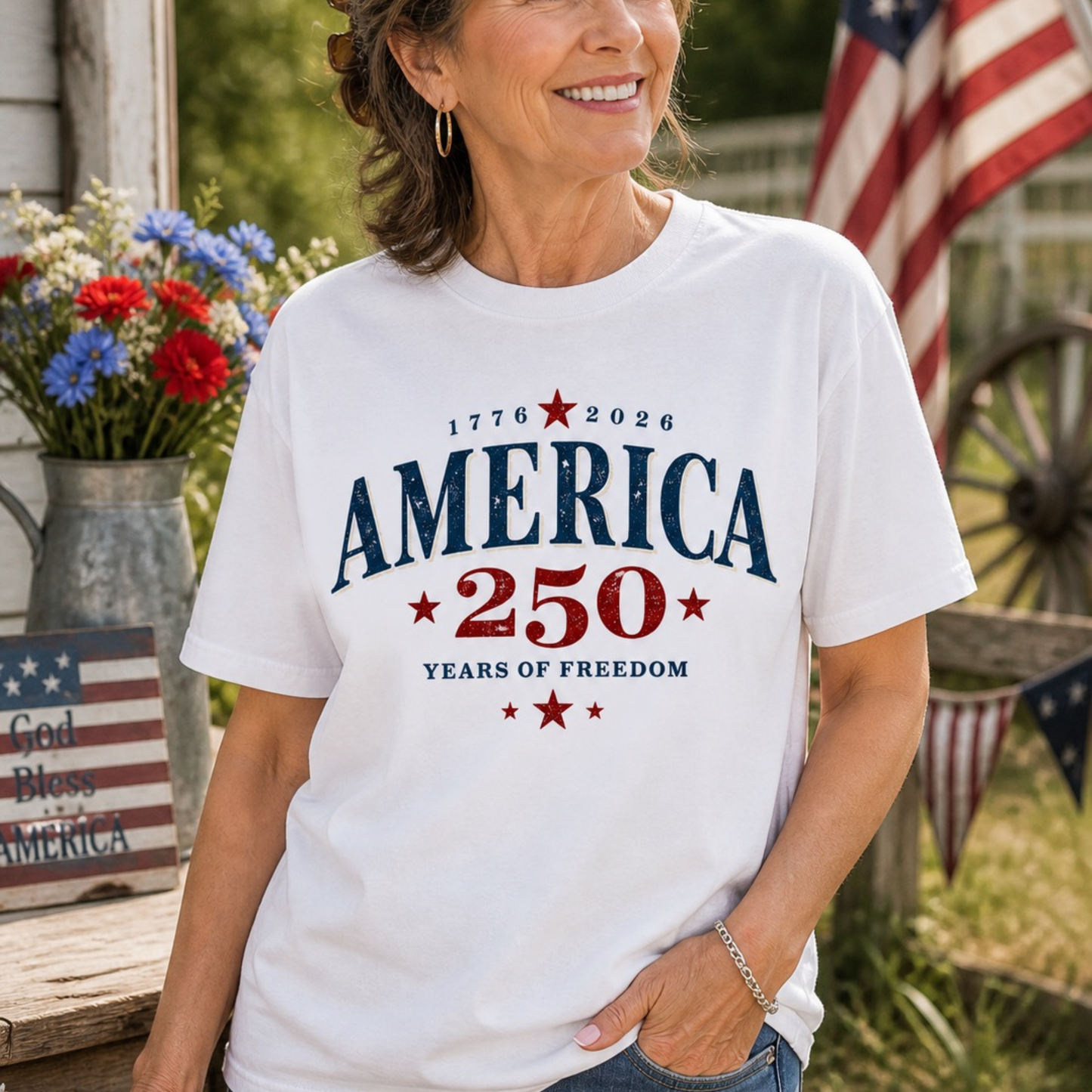 America 250 Years Graphic Tee Twice the Charm Boutique