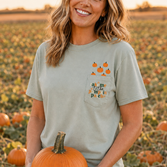 Take Me to the Pumpkin Patch Comfort Colors Pocket Tee