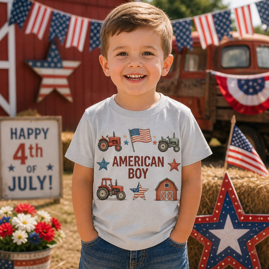 American Boy Tractor Shirt Twice the Charm Boutique