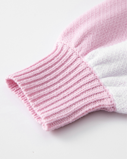 Pretty in Pink Checkered Knit Sweater