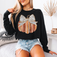 Striped Pumpkin with Polka Dot Bow Graphic Tee