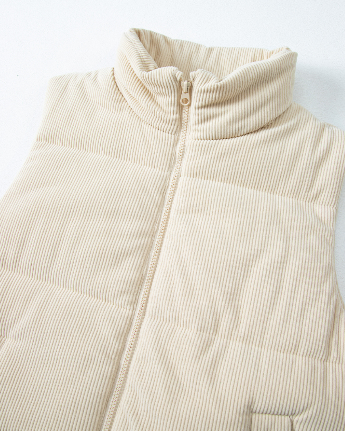 Cozy Comfort Corduroy Puffer Vest – Cream