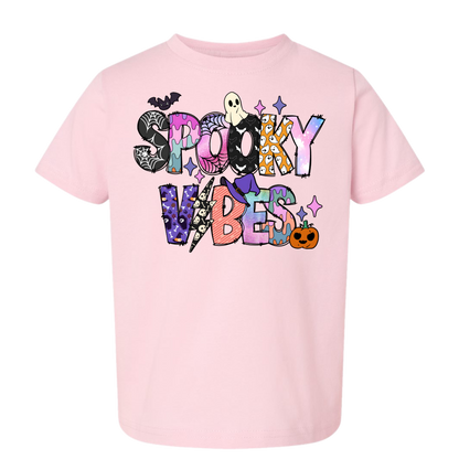 “Spooky Vibes” Kids Halloween Graphic Tee – Cute Toddler & Youth Shirt