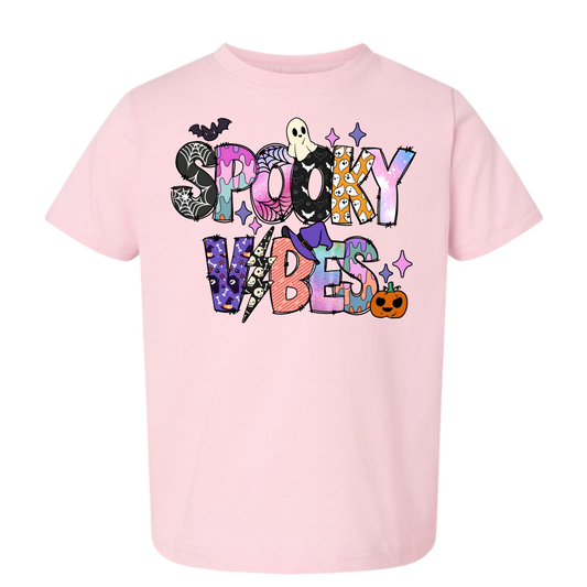 “Spooky Vibes” Kids Halloween Graphic Tee – Cute Toddler & Youth Shirt