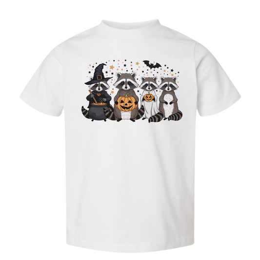 “Spooky Raccoons” Kids Halloween Tee – Cute Trick-or-Treat Shirt