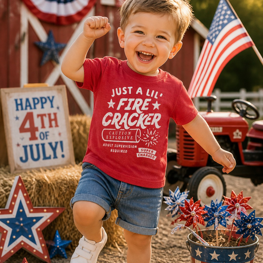 Just a Lil’ Firecracker Kids Tee Twice the Charm Boutique